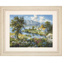 Luca-S counted cross stitch kit "Gold Collection. Enchanted Cottage", 43,5x32,5cm, DIY