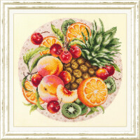 Magic Needle Zweigart Edition Kruissteekset "Exotisch fruit", telpatroon, 27x27cm