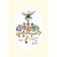 Bothy Threads Carte de voeux Kit de point de croix "Meant To Bee", modèle à compter, xgc29, 9x13cm