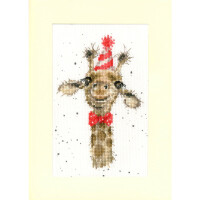 Bothy Threads Carte de vœux Kit de point de croix "Je ne suis là que pour le gâteau", modèle à compter, xgc30, 10x16cm
