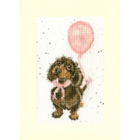 Bothy Threads  greating card counted cross stitch kit "Welcome Little Sausage", XGC33, 10x16cm, DIY