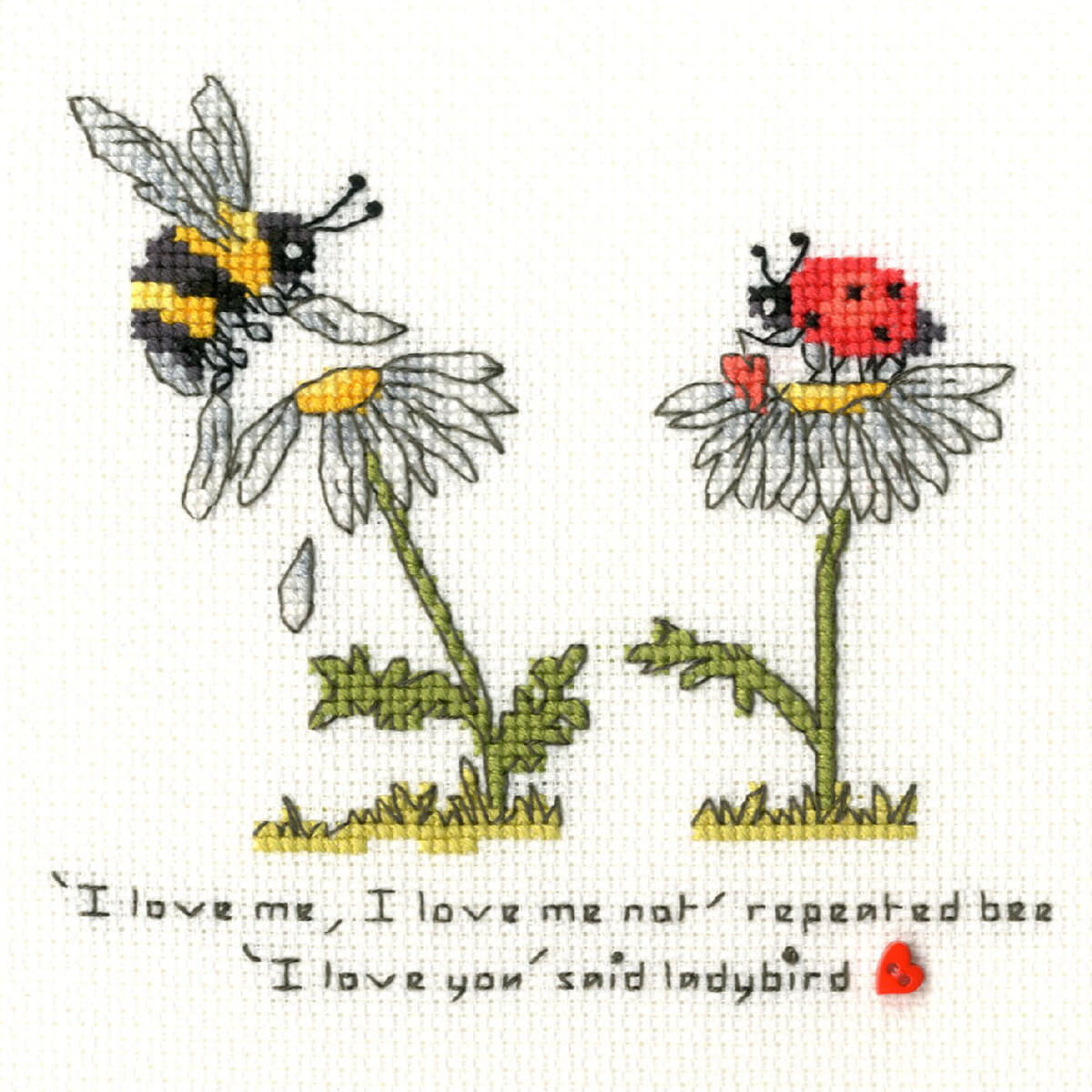 Bothy Threads embroidery pack with a bee and a ladybug on...