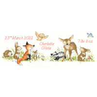 Bothy Threads counted cross stitch kit "Woodland Welcome", XKG4, 38x14,5cm, DIY