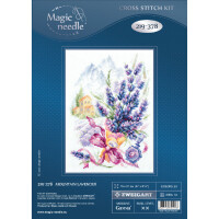 Magic Needle Zweigart Set punto croce edizione "Mountain Lavender", schema di conteggio, 15x21cm