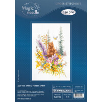 Magic Needle Zweigart Set punto croce edizione "Spring Forest Spirit", schema di conteggio, 17x27cm