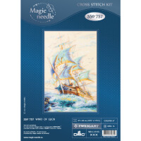 Magic Needle Zweigart Set punto croce edizione "Wind of Happiness", schema di conteggio, 27x40cm
