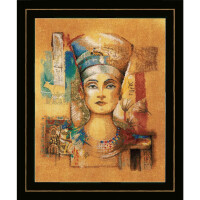 Lanarte Juego de punto de cruz "Nefertiti", dibujo para contar, 39x49cm