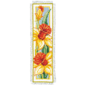 Vervaco Закладка для креста "Цветы" Набор из 2, счетный крест, 6x20 см