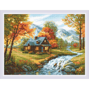 Алмазная живопись Риолис "Осенний вид", 40x30 см