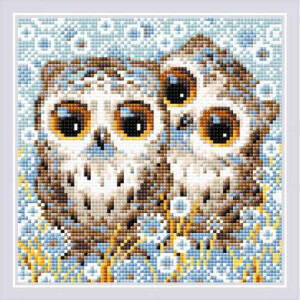 Riolis diamond mosaic kit "Little Owls",...