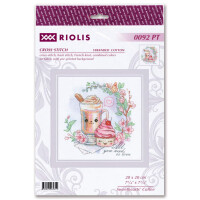 Riolis counted cross stitch kit "Sweethearts Coffee", 20x20cm, DIY