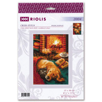 Riolis counted cross stitch kit "By the fireplace", 21x30cm, DIY