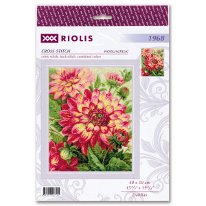 Riolis counted cross stitch kit "Dahlias", 40x50cm, DIY