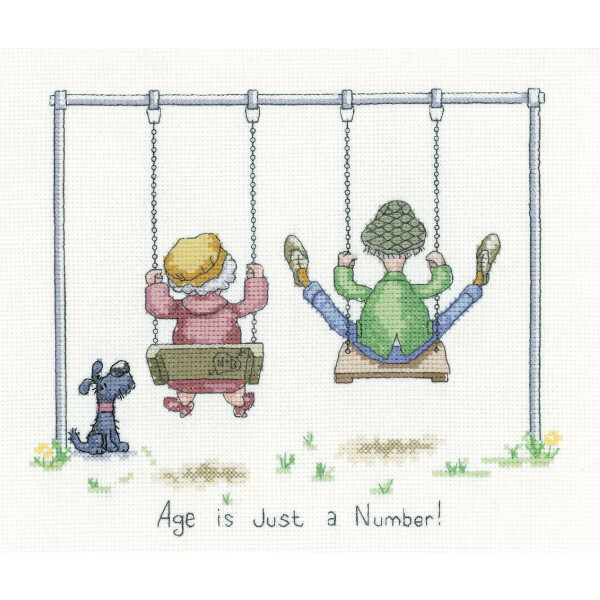 Heritage counted cross stitch kit Aida "Just a number", GYJN1612-A, 22x18,5cm, DIY