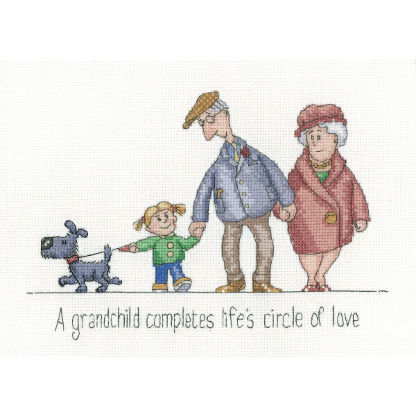 Heritage counted cross stitch kit Aida "Circle of Love", GYCL1620-A, 23x16cm, DIY