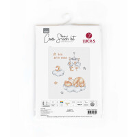 Luca-S Kit de point de croix "Somnolent", motif à compter, 16x19,5cm