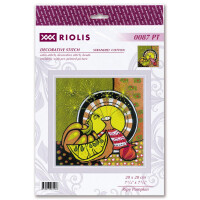 Riolis stamped satin stitch kit "Ripe Punpkin", 20x20cm, DIY