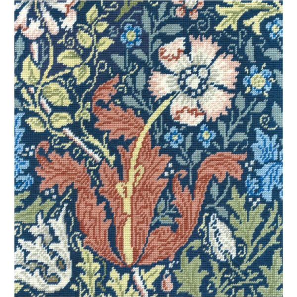 Auslaufmodell DMC Gobelin Stickset "J. H. Dearle – Die Blume", vorbedruckt, 35x35cm