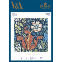 DMC Wandtapijt borduurset "j. h. Dearle - De Bloem", voorbedrukt, 35x35cm