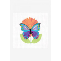 DMC stamped half stitch kit with plastic hoop "The Butterfly", 11,5x13cm, DIY