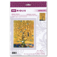 Riolis Set point de croix "Larbre de vie daprès g. Klimt", modèle à compter, 30x40cm