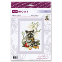 Riolis Set punto croce "Fluffy sweet tooth", schema di conteggio, 21x30cm