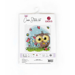 Luca-S counted cross stitch kit "Happy Owl",...