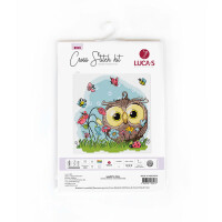 Luca-S counted cross stitch kit "Happy Owl", 13x13cm, DIY