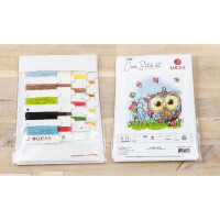 Luca-S counted cross stitch kit "Happy Owl", 13x13cm, DIY