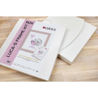 Luca-S counted cross stitch kit with frame "Baby Girl I", 23x24,5cm, DIY
