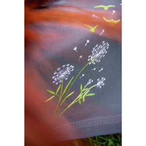 Vervaco Набор для вышивания атласной скатерти "Цветочный пух", предварительно нарисованный дизайн вышивки, 80x80 см