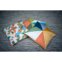 Vervaco stamped long stitch kit cushion "Farbige Dreiecke I", 40x40cm, DIY