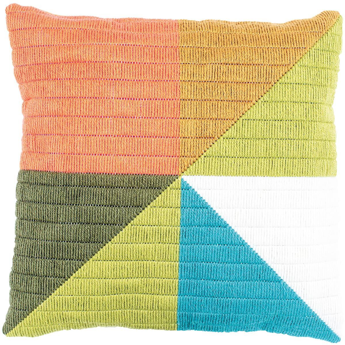 Vervaco stamped long stitch kit cushion "Farbige...
