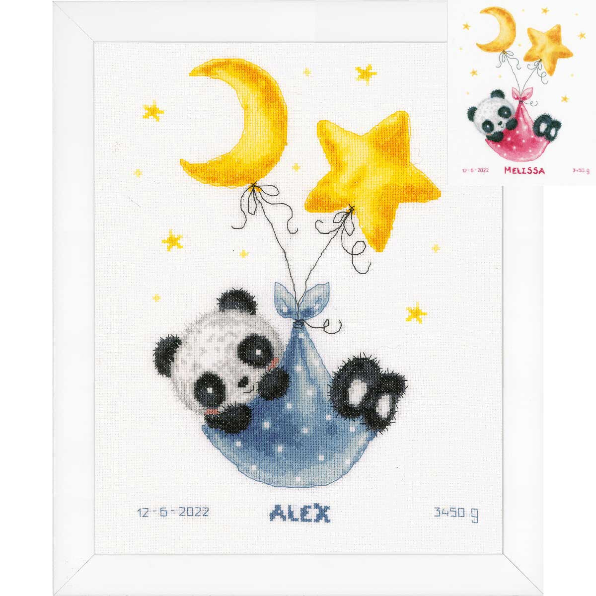 Vervaco counted cross stitch kit "Panda Bear go to...