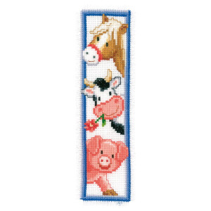 Vervaco Набор для вышивания крестом "Животные" Комплект из 2 закладок, счетный крест, 6х20см