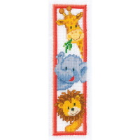Vervaco bookmark counted cross stitch kit "Animals" Set of 3, 6x20cm, DIY