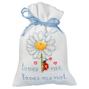 Vervaco herbal bags counted cross stitch kit "Wishes" Set of 3, 8x12cm, DIY