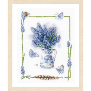 Lanarte Set de punto de cruz "Blue grape hyacinth...