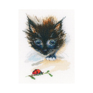 RTO Set punto croce "Ladybird and Super Cat", schema di conteggio, 11,5x15,5cm
