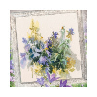 RTO counted cross stitch kit "Forest bell-Flowers", 20x20,5cm, DIY