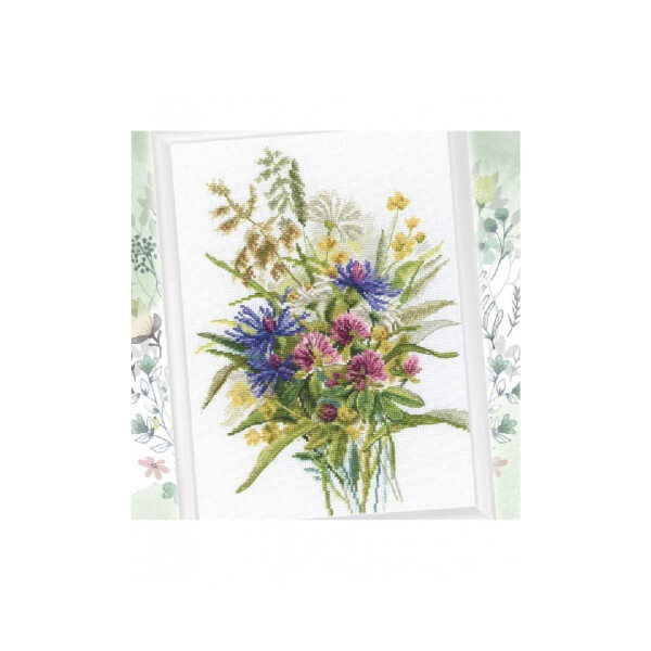 RTO counted cross stitch kit "Charm of summer herbs", 20x26,5cm, DIY