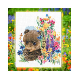 RTO counted cross stitch kit "One who loves flower I", 22x24cm, DIY