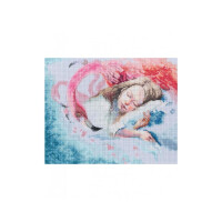 RTO Kruissteekset "Roze dromen", telpatroon, 30,5x24,5cm