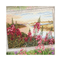 RTO counted cross stitch kit "Where the fireweed blooms", 27x19,5cm, DIY