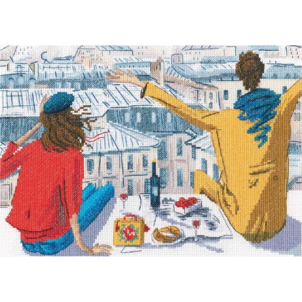 RTO counted cross stitch kit "Wind of the roofs", 29x20,5cm, DIY