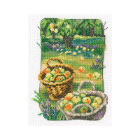 RTO Kit de point de croix "Le vieux jardin de grand-mère", motif à compter, 12,5x17cm c344