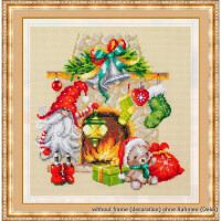 Magic Needle Zweigart Edition counted cross stitch kit "Waiting for Christmas", 22x22cm, DIY