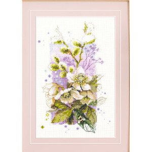 Magic Needle Zweigart Edition counted cross stitch kit "Hellebore", 14x23cm, DIY