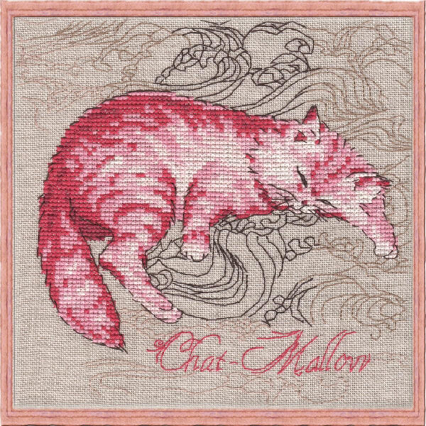 Nimue Шаблон (схема) для вышивки крестом "Cat Mallow", 116G
