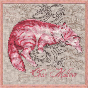 Nimue counted cross stitch kit "Chat-Mallow",...